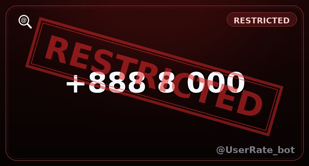 Карточка анонимного номера Fragment с ограничением Telegram, штамп RESTRICTED
